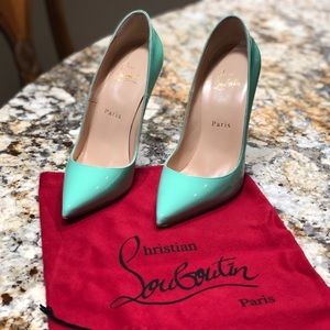 Christian Louboutin Green Pigalle Pointed Shoes